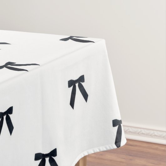 Nappe Elegant Preppy Black & White Bow Pattern Chic (In Situ)