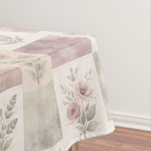Élégant quilage bohème violet à motif floral patch