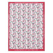 Nappe Élégant Retro Rouge Noir Vignes Art Déco Onglet (Devant)