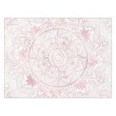 Nappe Elégant Rose Blanc Or Oeil Soleil Lune Mandala (Devant (Horizontal))