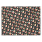 Nappe Élégant rose chic roses Floral sur noir (Devant (Horizontal))