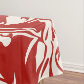 Nappe Élégant rouge Abstrait Floral Illustration Motif (In Situ)
