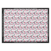 Nappe Élégant Rouge Rouge Noir Vignes Art Déco (Devant (Horizontal))