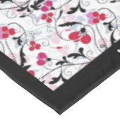Nappe Élégant Rouge Rouge Noir Vignes Art Déco (Angle)