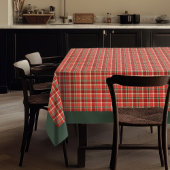 Nappe Élégant Rouge Vert Tartan Paramètres de table sais