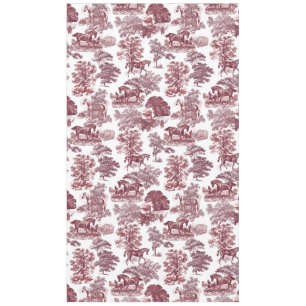 Nappe Elégant Rustique Rose Red Horses Country Toile