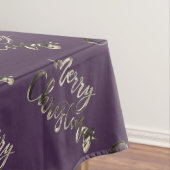Nappe Élégant script aubergine aubergine Joyeux Noël (In Situ)