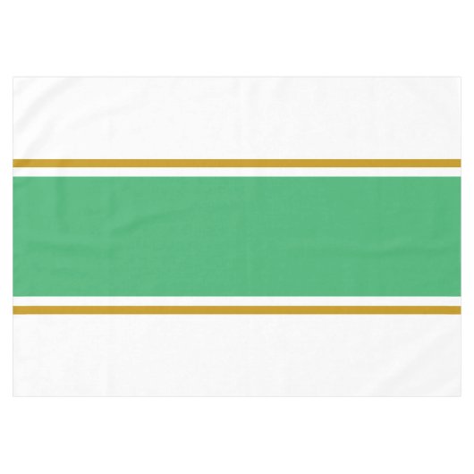 Nappe Elégant Sea Green Brown Racing Stripes Sur Blanc (Devant (Horizontal))