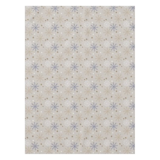 Nappe Elegant Snowflake Pattern Beige (Devant)