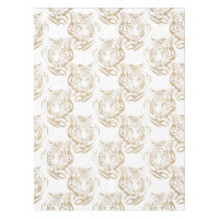 Elégant tigre de Parties scintillant d'or Imprimer