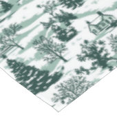 Nappe Élégant Toile verte Pays Noël (Angle)