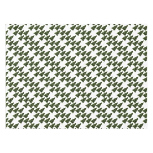 Nappe Élégant vert arbre de Noël Motif Festif blanc (Devant (Horizontal))