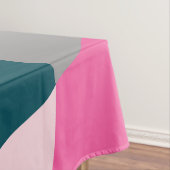 Nappe Elégant vert émeraude rose chaud pastel géométriqu (In Situ)