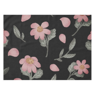 Nappe Élégant vert rose floral