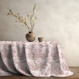 Nappe Élégant vintage brun clair toile de jouy imprimé