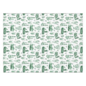 Nappe Elégant Vintage Herbal Garden Sage Green Toile (Devant (Horizontal))