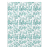 Nappe Elégant vintage turquoise toile d jouy imprimé (Devant)