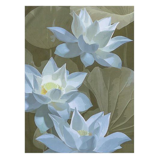 Nappe Elegant White Lotus Acrylic Artwork | (Devant)