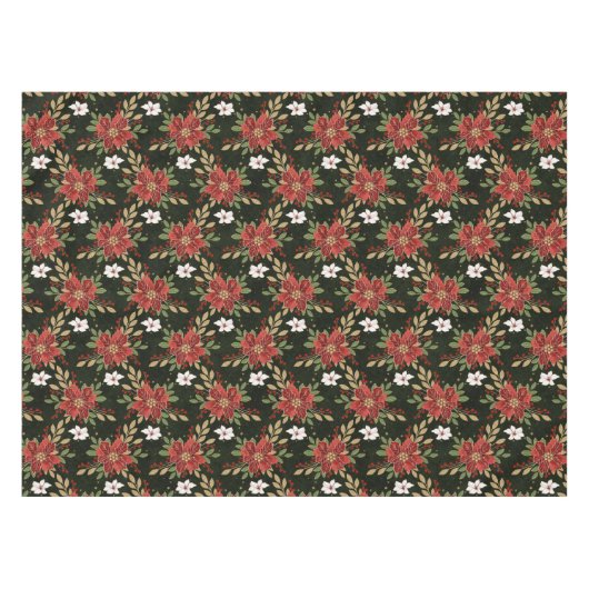 Nappe Elegant Winter Poinsettia on Dark Background (Devant (Horizontal))