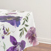 Nappe Elégante aquarelle Floral Roses Lavande pourpre (In Situ)