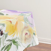 Nappe Elégante aquarelle Florale Rose Jaune violet (In Situ)