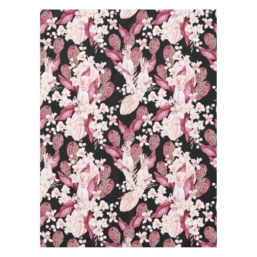 Nappe Elégante aquarelle motif décorative fleurie (Devant)