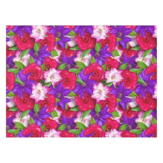 Nappe Elégante aquarelle motif décorative fleurie (Devant (Horizontal))