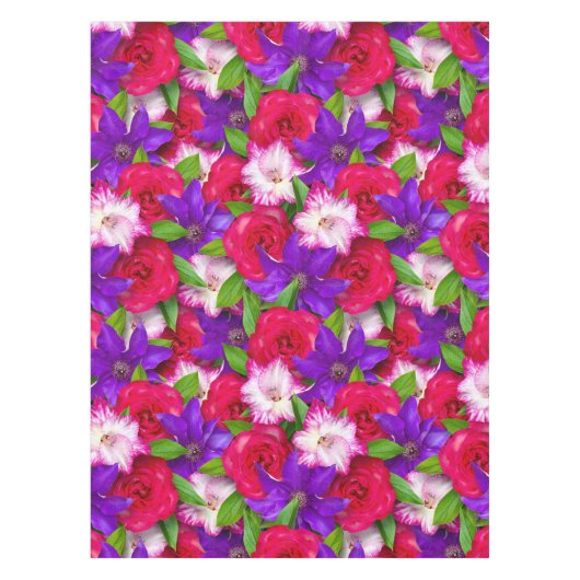 Nappe Elégante aquarelle motif décorative fleurie (Devant)