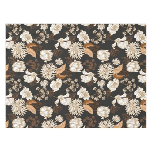 Nappe Elégante aquarelle motif décorative fleurie (Devant (Horizontal))