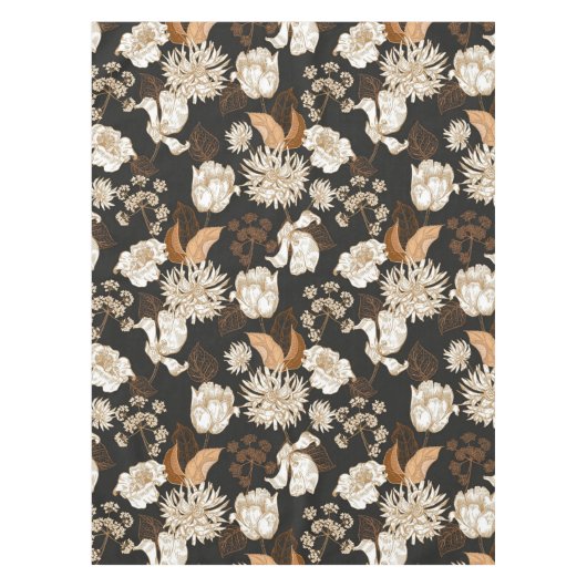 Nappe Elégante aquarelle motif décorative fleurie (Devant)