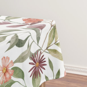 Nappe Elégante aquarelle motif décorative fleurie