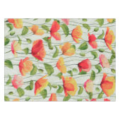 Nappe Elégante aquarelle rouge rose et jaune| (Devant (Horizontal))