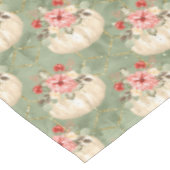 Nappe Elégante aquarelle verte Citrouille or géométrique (Angle)