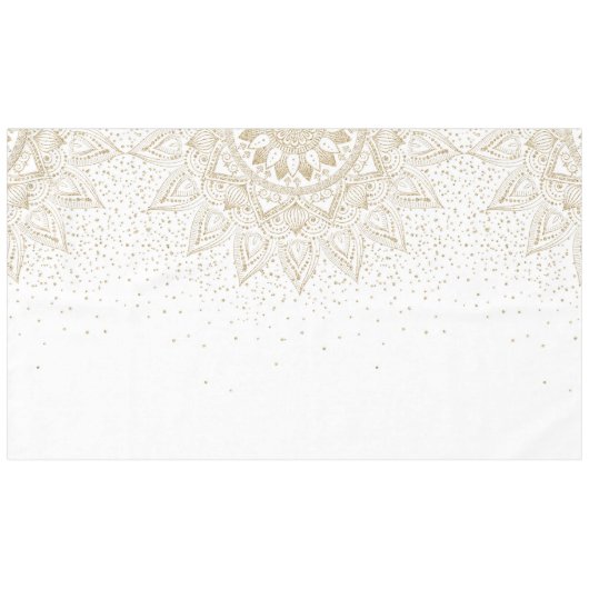 Nappe Elégante conception de points Mandala Or (Devant (Horizontal))