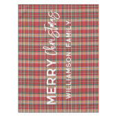 Nappe Élégante couleur Plaid Famille de Noël Maison (Devant)
