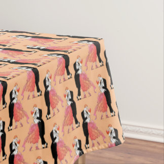 Nappe Elégante Couple Dance Vintage Retro Salle de bal