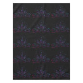 Nappe Élégante couronne de Noël et bougies néon noir (Devant)