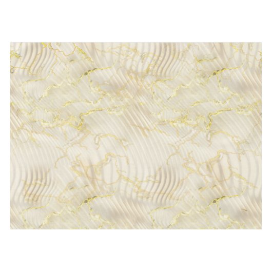 Nappe Elégante Crème Ripple & Or (Devant (Horizontal))