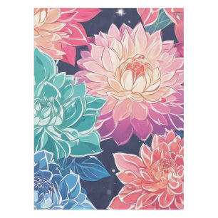 Nappe Elégante Dahlia Fleurs colorées sur Arrière - plan