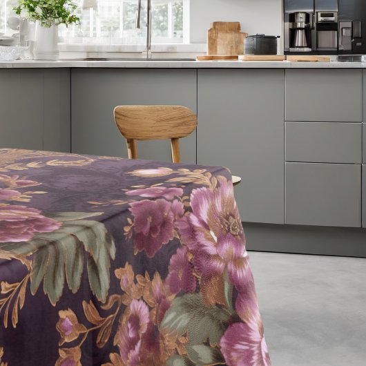 Nappe Élégante dentelle victorienne violet Roses