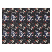 Nappe Élégante Fleur de Rose Rouge (Devant (Horizontal))