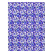 Nappe Elégante Fleur D'Hibiscus Bleu Et Blanc Tropical (Devant)