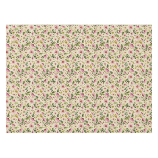 Nappe Élégante impression florale de printemps (Devant (Horizontal))