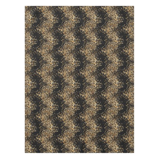 Nappe Élégante Parties scintillant Confetti Noir et Or (Devant)