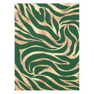 Nappe Elégante Parties scintillant or Zebra Green Poster