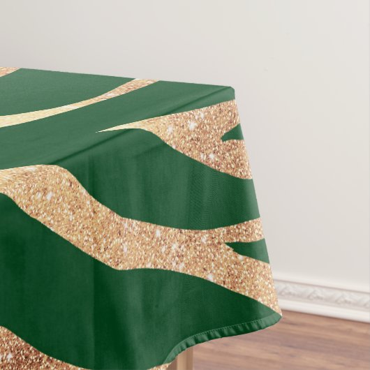Nappe Elégante Parties scintillant or Zebra Green Poster (In Situ)