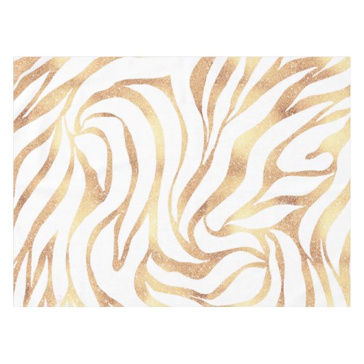 Nappe Elégante Parties scintillant or Zebra Poster de an (Devant (Horizontal))