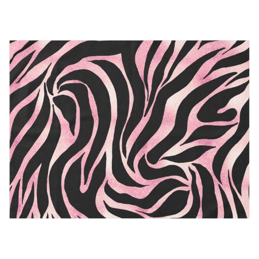 Nappe Elégante Parties scintillant Rose or Zebra Black P (Devant (Horizontal))