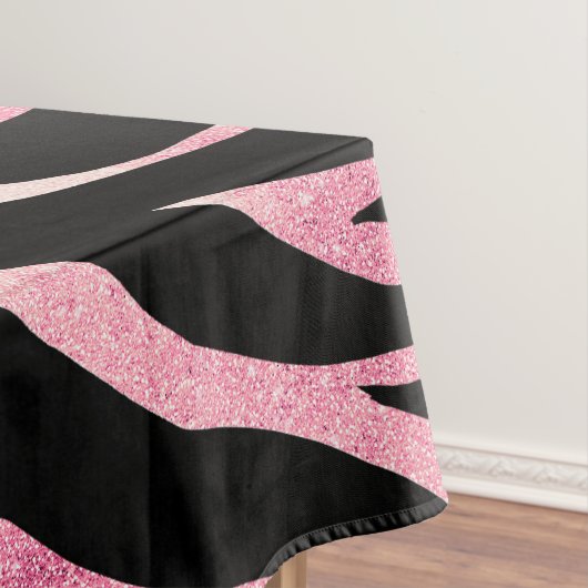 Nappe Elégante Parties scintillant Rose or Zebra Black P (In Situ)