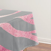 Nappe Elégante Parties scintillant Rose or Zebra Grey Po (In Situ)